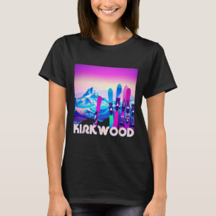 Kirkwood Ski - Retro 80's Style Skiing And Snowboa T-Shirt