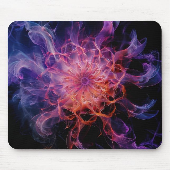 Kirlian Emberflow: Electric Mist Form Mouse Pad (Front)
