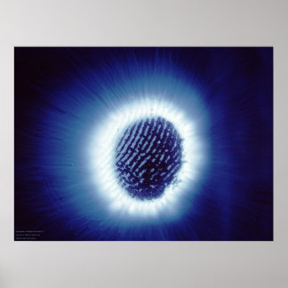 Kirlian Photo of Finger Tip Poster