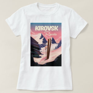 Kirovsk Russia ski travel poster T-Shirt