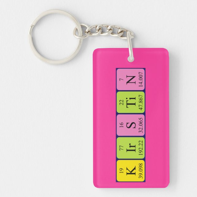 Kirstin periodic table name keyring (Front)