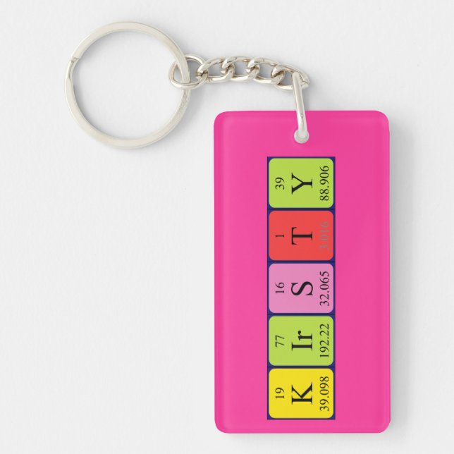 Kirsty periodic table name keyring (Front)