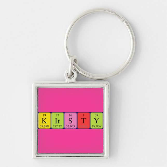Kirsty periodic table name keyring (Front)