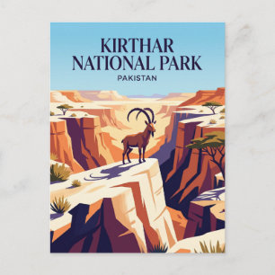 Kirthar National Park Pakistan Postcard