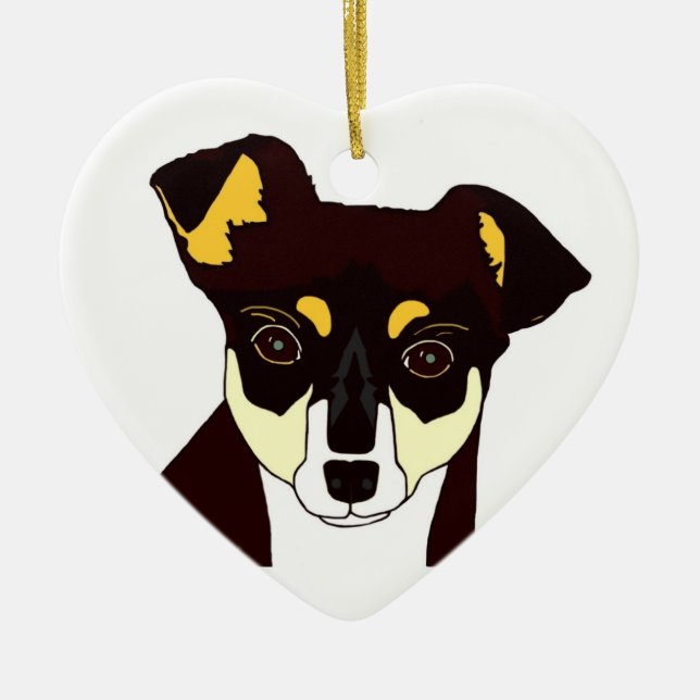 Kisha Chihuahua Ornament white (Front)