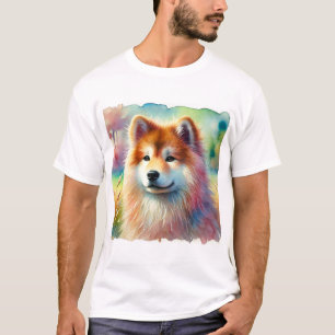 Kishu Dog in Serene Nature 270824AREF129 - Waterco T-Shirt