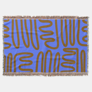 Kismet Brown Wave Throw Blanket