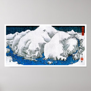 Kiso Road Snowstorm Hiroshige Japanese Fine Art Poster