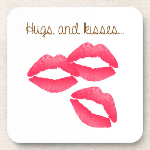 kiss-979167 HUGS AND KISSES LIPS KISS FLIRTING FRI Coaster
