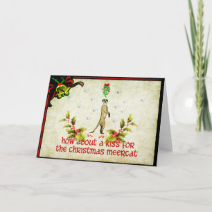 Kiss A Meerkat Holiday Card