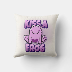 Kiss A Pink Frog Cushion