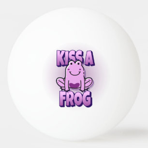 Kiss A Pink Frog Ping Pong Ball