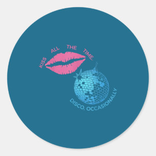 Kiss All Time Disco Occasionally Classic Round Sticker