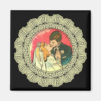 kiss at the wedding magnet