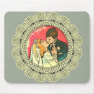 kiss at the wedding mouse pad
