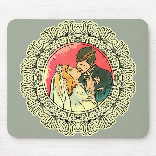 kiss at the wedding mouse pad (Front)