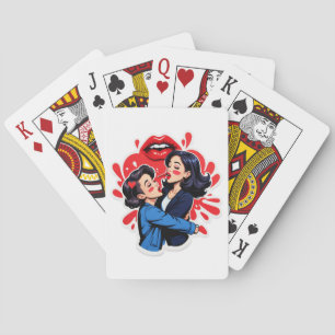 Kiss Attack!" Playing Cards