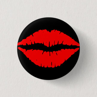 Kiss badge small - Black
