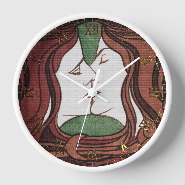 Kiss by Peter Behrens  Clock (Front)