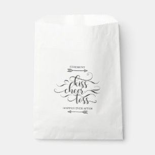 Kiss Cheer Toss - Wedding Aisle Exit Petal Throw Favour Bag