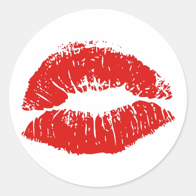 kiss classic round sticker (Front)