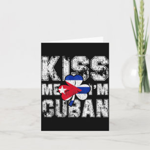Kiss Cuban Shirt Great Saint Patricks Day Gift Card