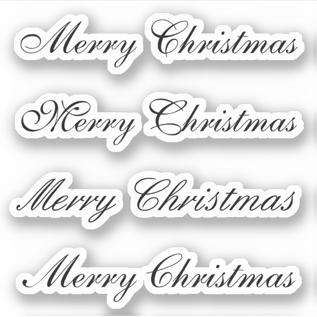 Kiss-Cut Custom Greeting x4 #23 (Merry Christmas)  (Front)
