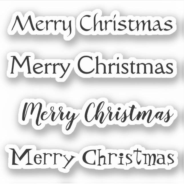 Kiss-Cut Custom Greeting x4 #25 (Merry Christmas)  (Front)
