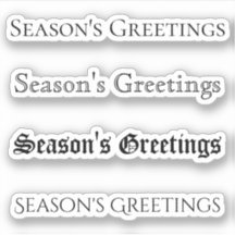 Kiss-Cut Custom Greeting x4 #28 (Season's Greetin)