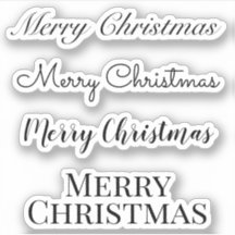 Kiss-Cut Custom Greeting x4 #3 (Merry Christmas) S