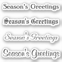 Kiss-Cut Custom Greeting x4 #6 (Season's Greeting)