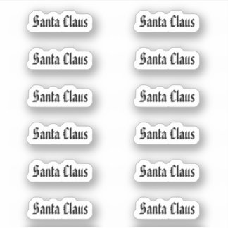 Kiss-Cut Santa Claus Signature American Text