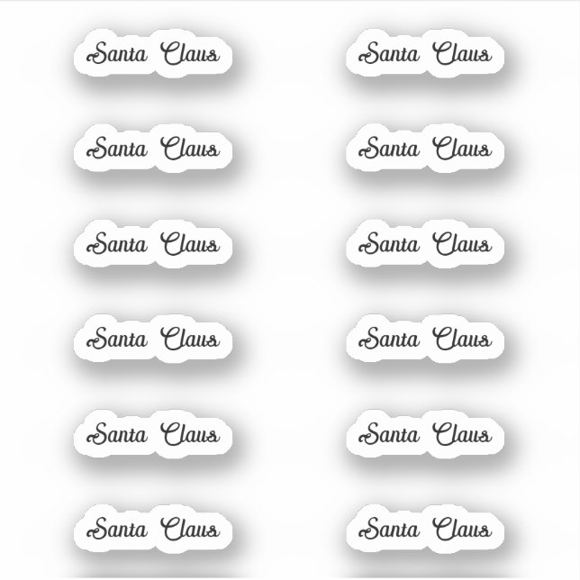 Kiss-Cut Santa Claus Signature Amora 2 Bold (Front)