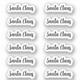 Kiss-Cut Santa Claus Signature Angela Script