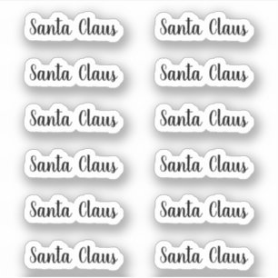Kiss-Cut Santa Claus Signature Angeletti Script