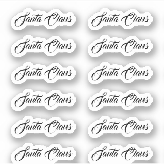 Kiss-Cut Santa Claus Signature Bandung Sticker (Front)