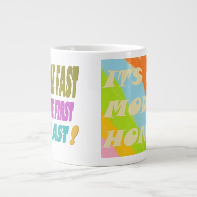 Kiss fast and faster fashion what a combination large coffee mug (Front)