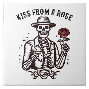 Kiss From A Rose Ceramic Tile