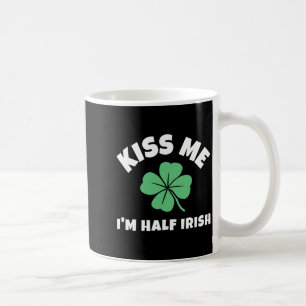 Kiss half irish st. patrick's day funny long sleev coffee mug