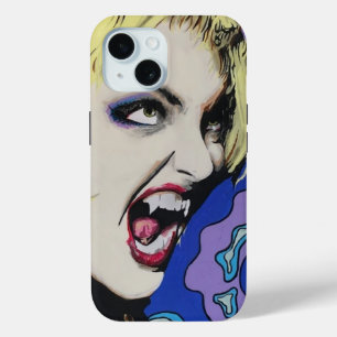 ‘Kiss Hard’ Painting on a  iPhone 15 Case