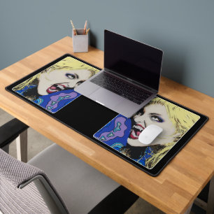 ‘Kiss Hard’ Painting on a Desk Mat