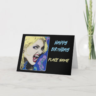 ‘Kiss Hard’ Painting on a Thank You Card