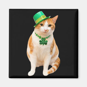 Kiss irish cat leprechaun hat shamrock st patricks magnet