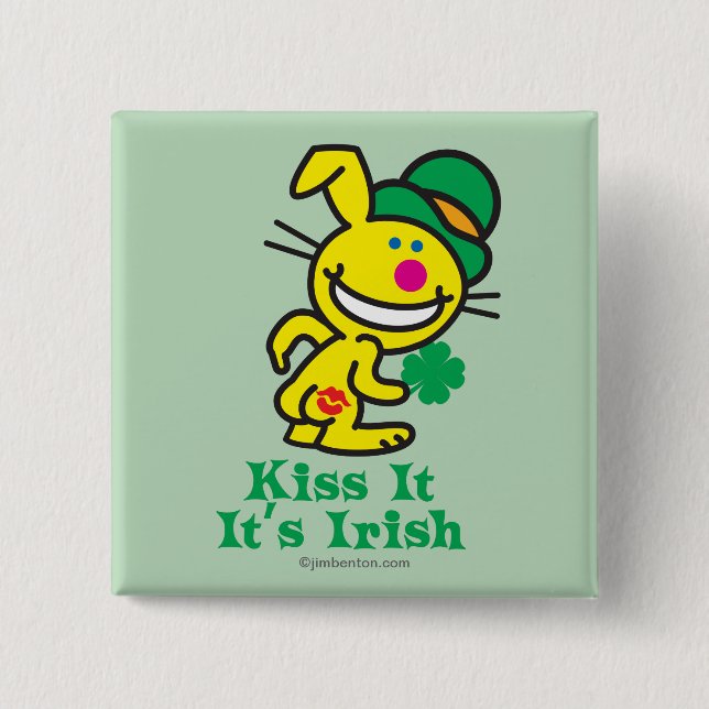 Kiss It 15 Cm Square Badge (Front)