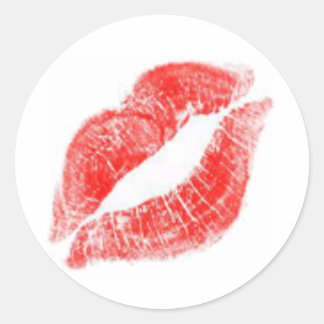 Kiss it Goodbye  - Lips Classic Round Sticker
