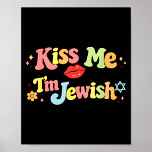 Kiss jewish funny jewish humour valentine's dayKis Poster