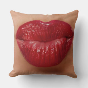 Kiss Kiss Red Lips Love Cushion