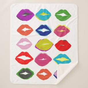 Kiss Kiss Sherpa Blanket