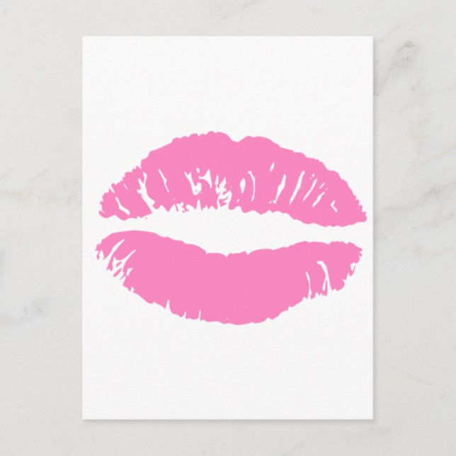 kiss lips lip lipstick postcard (Front)