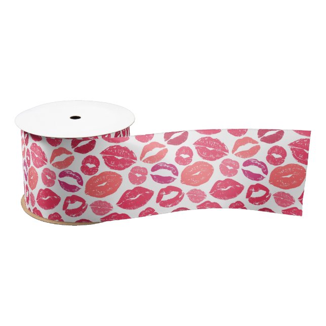 Kiss Lips Love Ribbon Satin Ribbon (Spool)